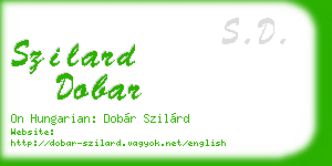 szilard dobar business card
