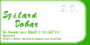 szilard dobar business card